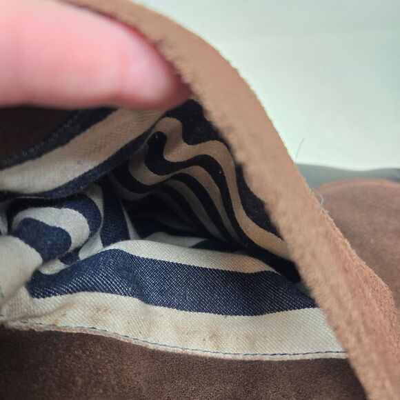 ALI GOLDEN Brown and Black Suede Tote Bag Reversible - Picture 13 of 16